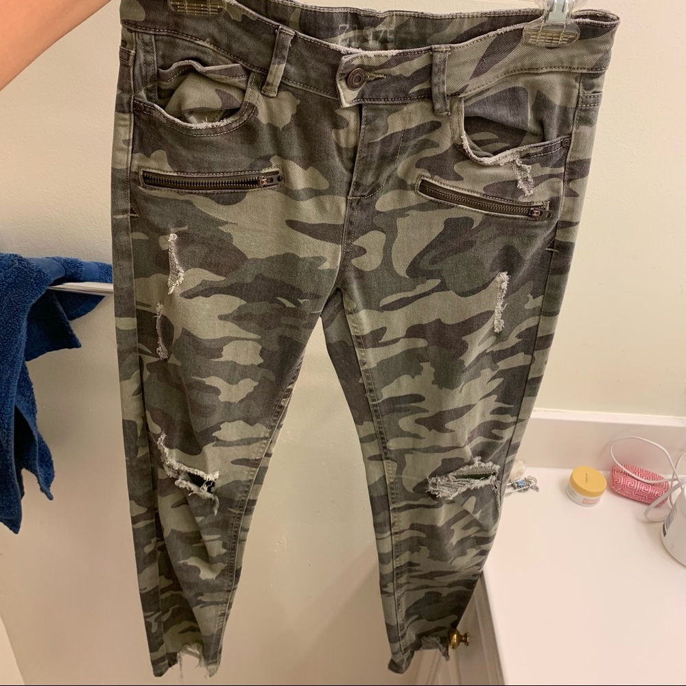 Zara Camo Jeans